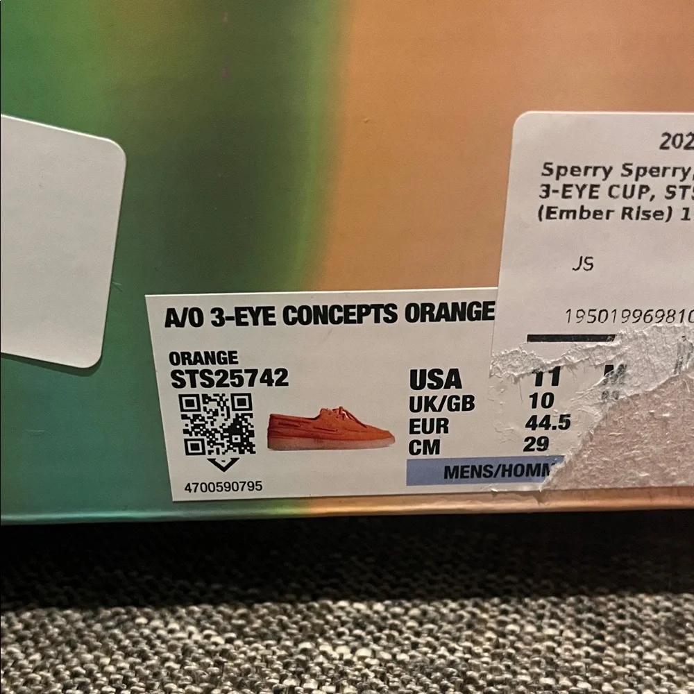 Top Sider Sperry x Concepts Men's Orange Boat Shoes